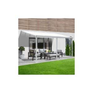 HOME DELUXE Terrassenüberdachung SOLIS - 495 x 303 x 226 / 278 cm Weiß
