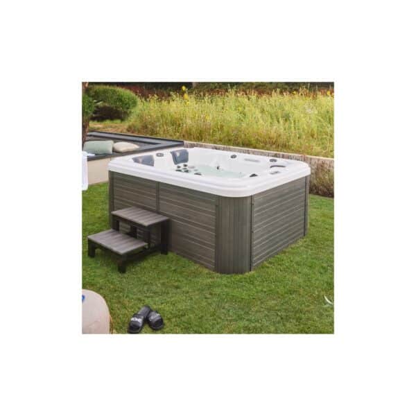 HOME DELUXE Outdoor Whirlpool BEACH - Mit Treppe und Thermoabdeckung