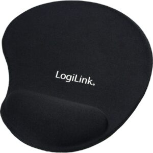 LogiLink ID0027 Mauspad mit Silikon Gel Handballenauflage - schwarz