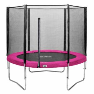 Salta Trampoline - Combo Set - Ø213cm - Trampoline mit Sicherheitsnetz - Schutzrand Farbe: pink