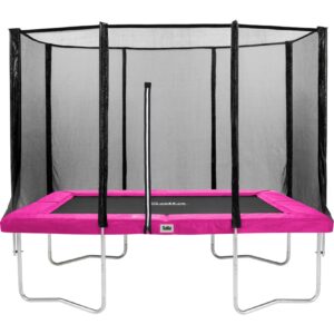 Salta Trampoline - Combo - rechteckig 153x214cm - Trampoline mit Sicherheitsnetz - Schutzrand Farbe: pink