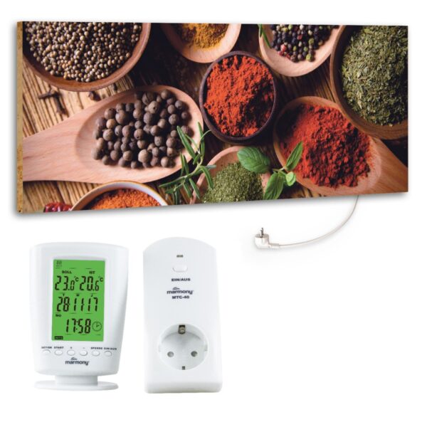 Marmony 800W Infrarot-Heizung Motiv "Spice" mit Thermostat MTC-40