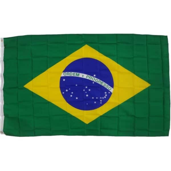 XXL Flagge Brasilien 250 x 150 cm Fahne mit 3 Ösen 100g/m² Stoffgewicht