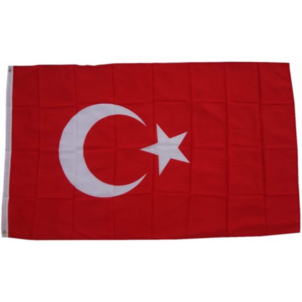 XXL Flagge Türkei 250 x 150 cm Fahne mit 3 Ösen 100g/m² Stoffgewicht