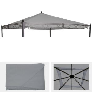 Ersatzbezug für Dach Pergola Pavillon Calpe 4x4m ~ hellgrau