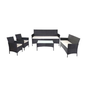 3-2-1-1 Poly-Rattan Garten-Garnitur Hamar