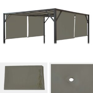 Ersatzbezug für Dach Pergola Pavillon Beja 3x3m ~ taupe