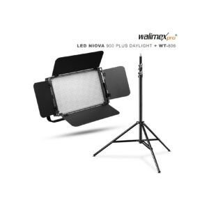 Walimex pro LED Niova 900 Plus Daylight 54W Set mit WT-806 Stativ