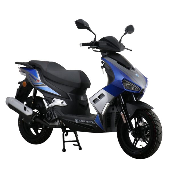 Alpha Motors Mofaroller Mustang FI 50 ccm 25 kmh EURO 5 blau-grau