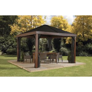 Sojag Aluminium Pavillon Valencia 12x12 Wood