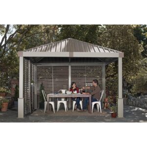 Sojag Aluminium Pavillon Nanda 12x12 Champagner/Taupe