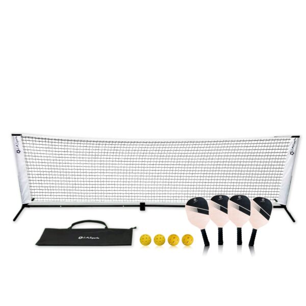 L.A. Sports Paddel-/Pickleball-Set mit Netz