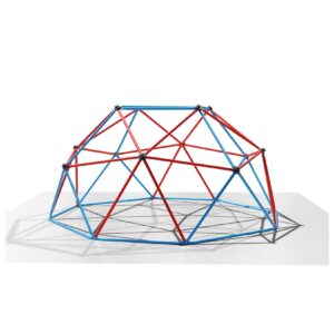 Klettergerüst 244x244x120cm DomeClimber Kinder Kletterkuppel Geodome 8FT - blau/rot