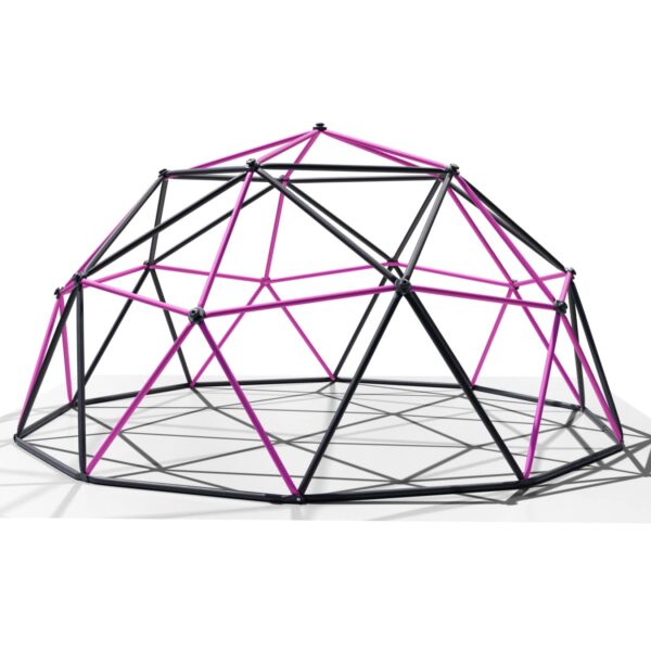 Klettergerüst 360x360x180cm DomeClimber Kinder Kletterkuppel Geodome 12FT - anthrazit/pink