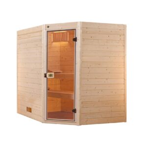 weka Massivholz-Sauna VALIDA Eck Gr. 4 Sparset 9