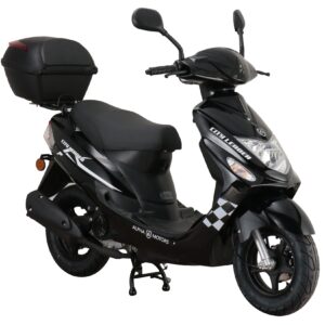 Alpha Motors Mofaroller CityLeader 50 ccm 25 kmh EURO 5 schwarz inkl. Topcase