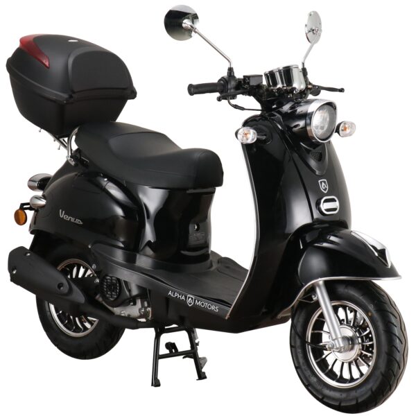 Alpha Motors Mofaroller Venus 50 ccm 25 km/h EURO 5 schwarz inkl. Topcase