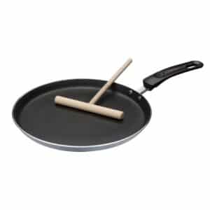 Crepe-Pfanne Induktion 26cm grau/schwarz mit Teigverteiler