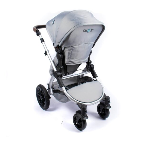 Blij´r Sam grau 2in1 Luxus Kombi Kinderwagen 360 Grad drehbar Buggy Baby Babyschale Sportbuggy