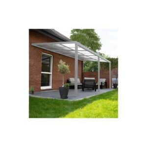 Solis Deluxe Terrassenüberdachung - 290 x 295 x 233 / 272 cm Weiß