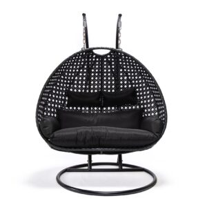 Home Deluxe Polyrattan Hängesessel TWIN schwarz - versch. Ausführungen