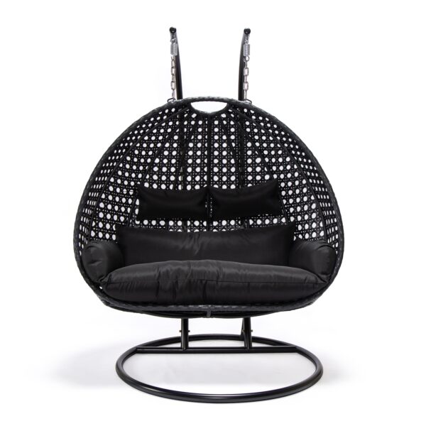 Home Deluxe Polyrattan Hängesessel TWIN schwarz - versch. Ausführungen