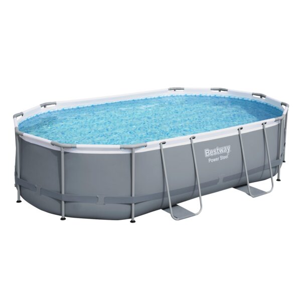 Bestway® Power Steel™ Frame Pool Komplett-Set mit Filterpumpe 488 x 305 x 107 cm