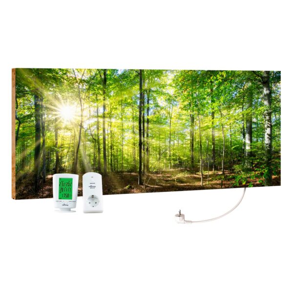 Marmony 800W Infrarot-Heizung Motiv "Forest" mit Thermostat MTC-40