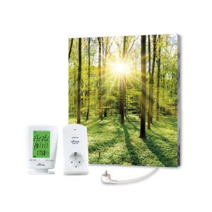 Marmony 500W Infrarot-Heizung Bildplatte "Wald" mit Thermostat MTC-40