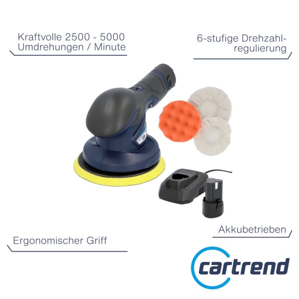 CARTREND Akku Poliermaschine 12V