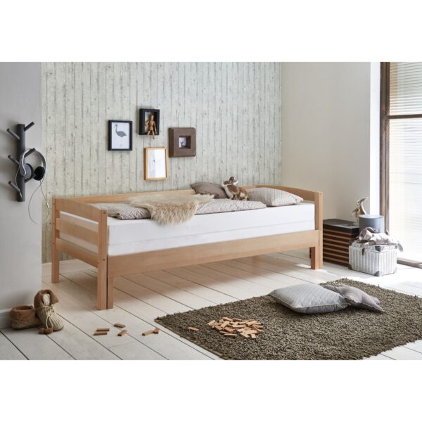 Relita - Funktionsbett Emilia ausziehbar 90/180x200 Buche massiv natur