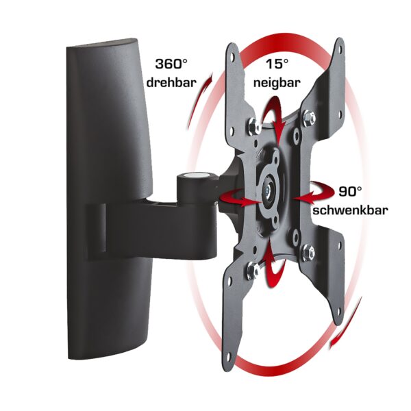 VCM Universal TV VESA Wandhalterung Halter Fernsehhalter flach neigbar schwenkar TS1