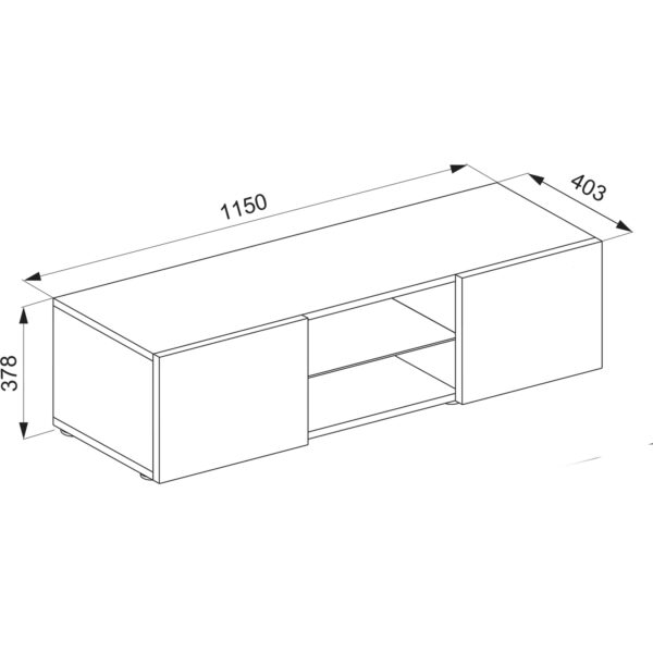 VCM Holz TV Lowboard Möbel Fernsehschrank Tisch Konsole Fernsehtisch Winalo