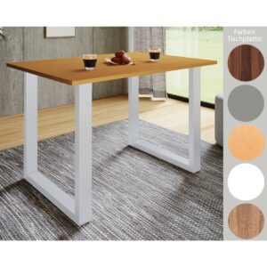 VCM Premium Holz Esstisch Küchentisch Speisetisch Tisch Xona U Weiß