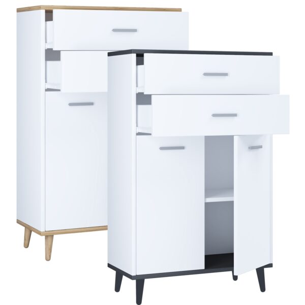 VCM Badmöbel Midischrank Badschrank Badezimmer Kommode Highboard Schublade Landos