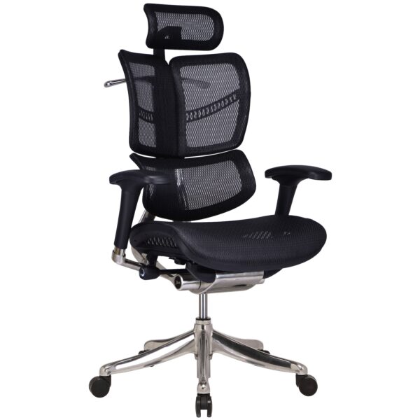 CLP Bürostuhl Norfolk Ergonomic I Ergonomischer Schreibtischstuhl I Kopfstütze