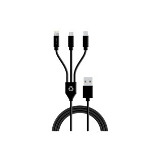 LE CORD 3in1 Multikabel USB-A aus Recycling Plastik