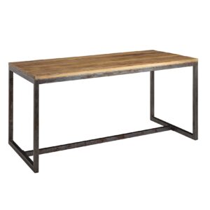 FineBuy Esszimmertisch 120 x 60cm Massivholz / Metall Esstisch Küchentisch Klein