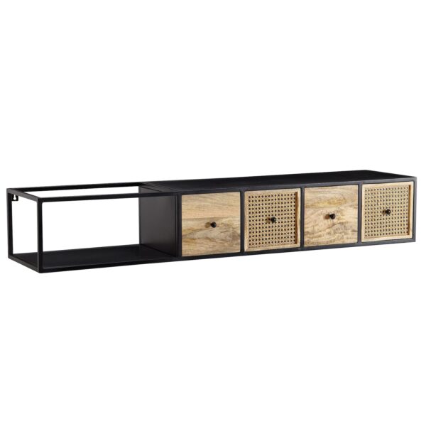 TV Schrank FineBuy Lowboard Hängend 150x25x35 cm Fernsehkommode Holz Metall