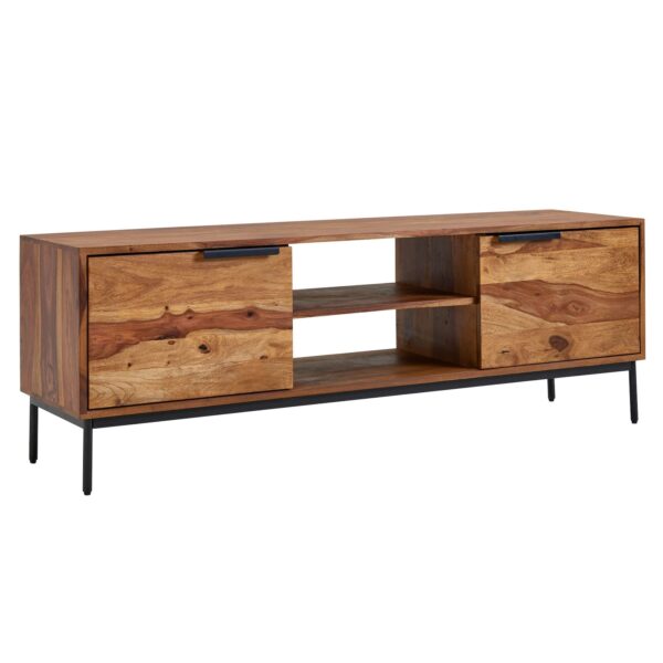 TV Schrank FineBuy Lowboard 147x51x38 cm Holz Fernsehkommode Fernsehschrank