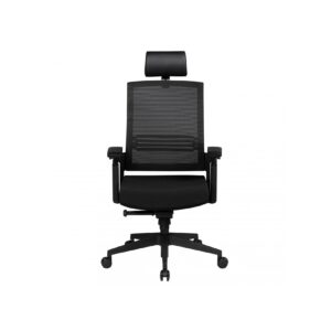 Bürostuhl Ergonomisch Drehstuhl Stoff Schwarz Chefsessel Kopfstütze Büro Sessel