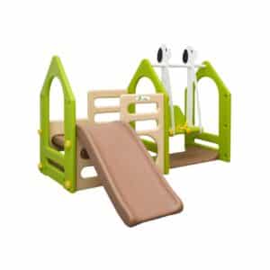 Kinder Spielplatz ab 1 Jahr 155x135 Garten Spielturm - Baby Rutsche mit Schaukel