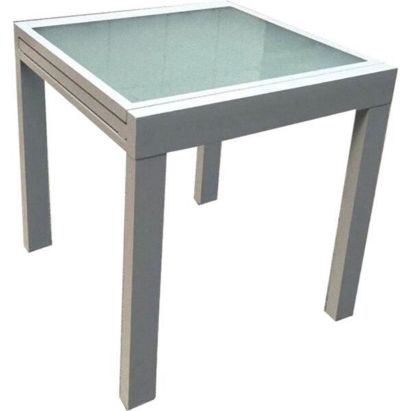 Garden Pleasure Ausziehtisch 65/130x65 Garten Terrasse Alu Glas Tisch Esstisch