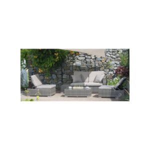 Garten Lounge Sitzgruppe Relax Sofa + Tisch + Sessel Terrasse Möbel Rattan Optik