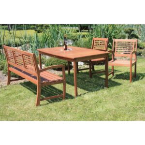 Garden Pleasure Tisch Madison 150x90cm Garten Eukalyptus Holz Esstisch Möbel