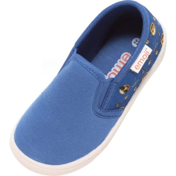 Kinder Sneaker Emoji Smiley blau