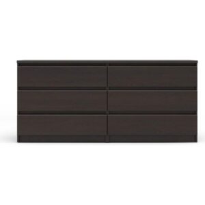 Kommode NADA 6 Schubladen kaffeefarben Sideboard Highboard Schrank Flur Diele