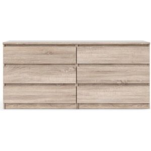 Nada Kommode 6 Schubladen trüffelfarben Sideboard Highboard Schrank Flur Diele