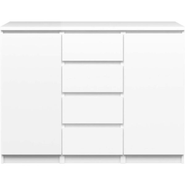 Nada Sideboard 2 Türen 4 Schubladen weiss Kommode Highboard Schrank Flur Diele