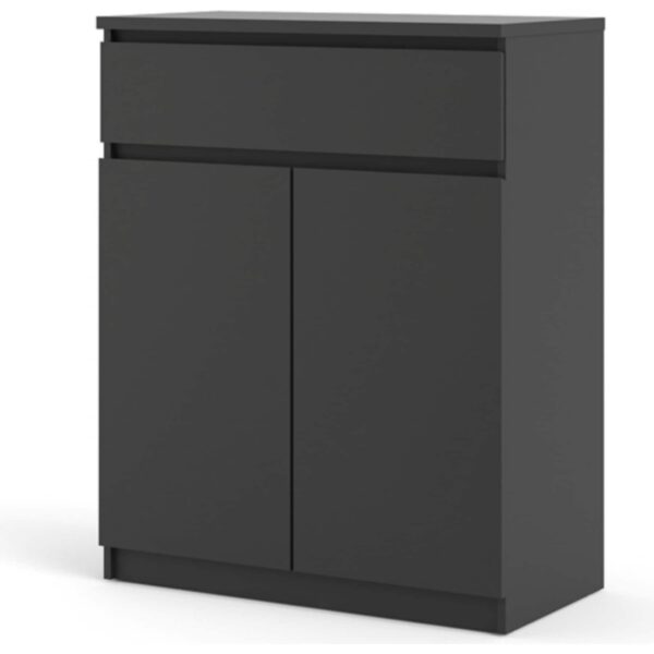 Nada Sideboard 2 Türen 1 Schublade schwarz Kommode Highboard Schrank Flur Diele